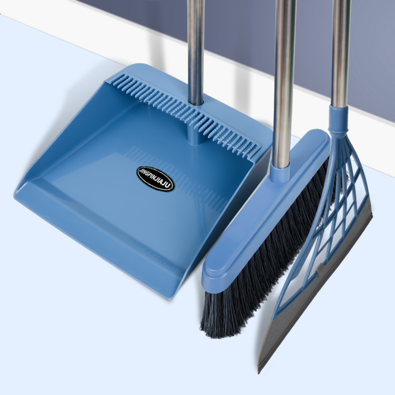 [표준모델] 4열 빗자루털 - 작은 쓰레받기 - 베를린 블루(3종세트) -✦