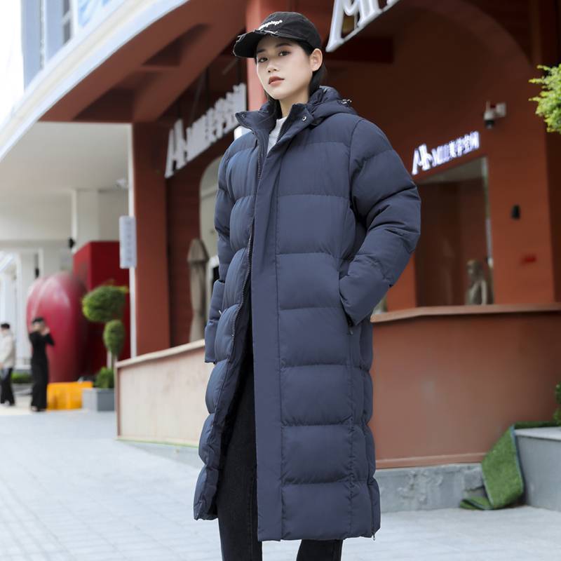 Chinese team men's winter sports cotton jacket, fleece-lined, thickened, over-the-knee, mid-length, winter training coat for sports students