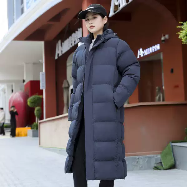 Chinese team men's winter sports cotton jacket, fleece-lined, thickened, over-the-knee, mid-length, winter training coat for sports students