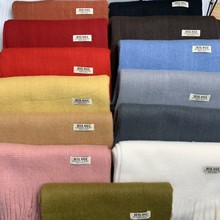 秋冬季针织围巾百搭纯色毛线保暖围脖ins风软糯护颈韩版披肩