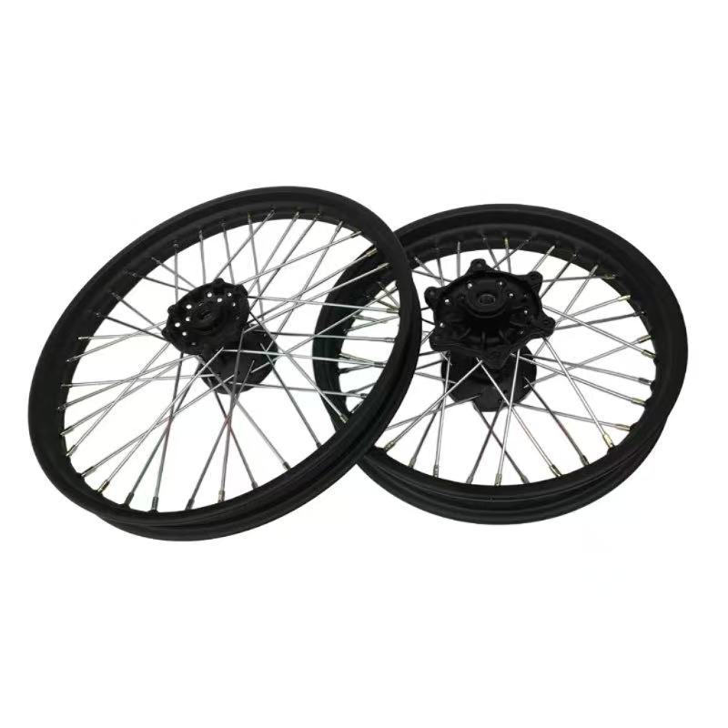 Suitable for Huanghe Hailing Hengjian Magician 250 Off-Road Motorcycle Front 19 Rear 16 Steel Rim Hub Assembly