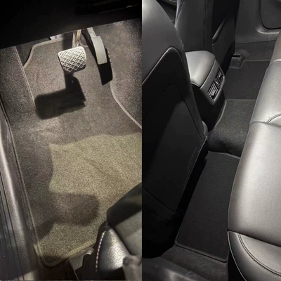 mats, waterproof floor mats, carpets, Universal Foot Pad - black-car-floor-mats-five-piece-set