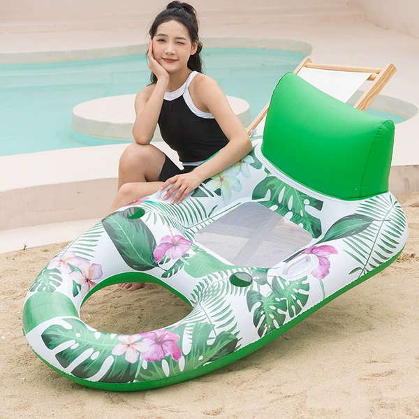 Backrest lounge chair-leaf green