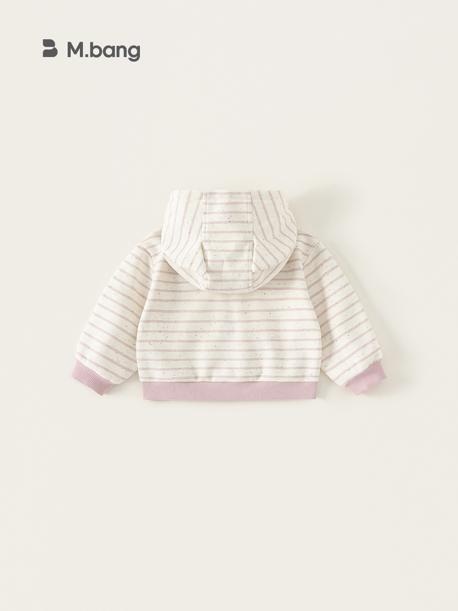 Yubao ropa para niños rebeca con capucha para niños primavera suéter estampado casual para niños pequeños y medianos Chaqueta a rayas para niñas