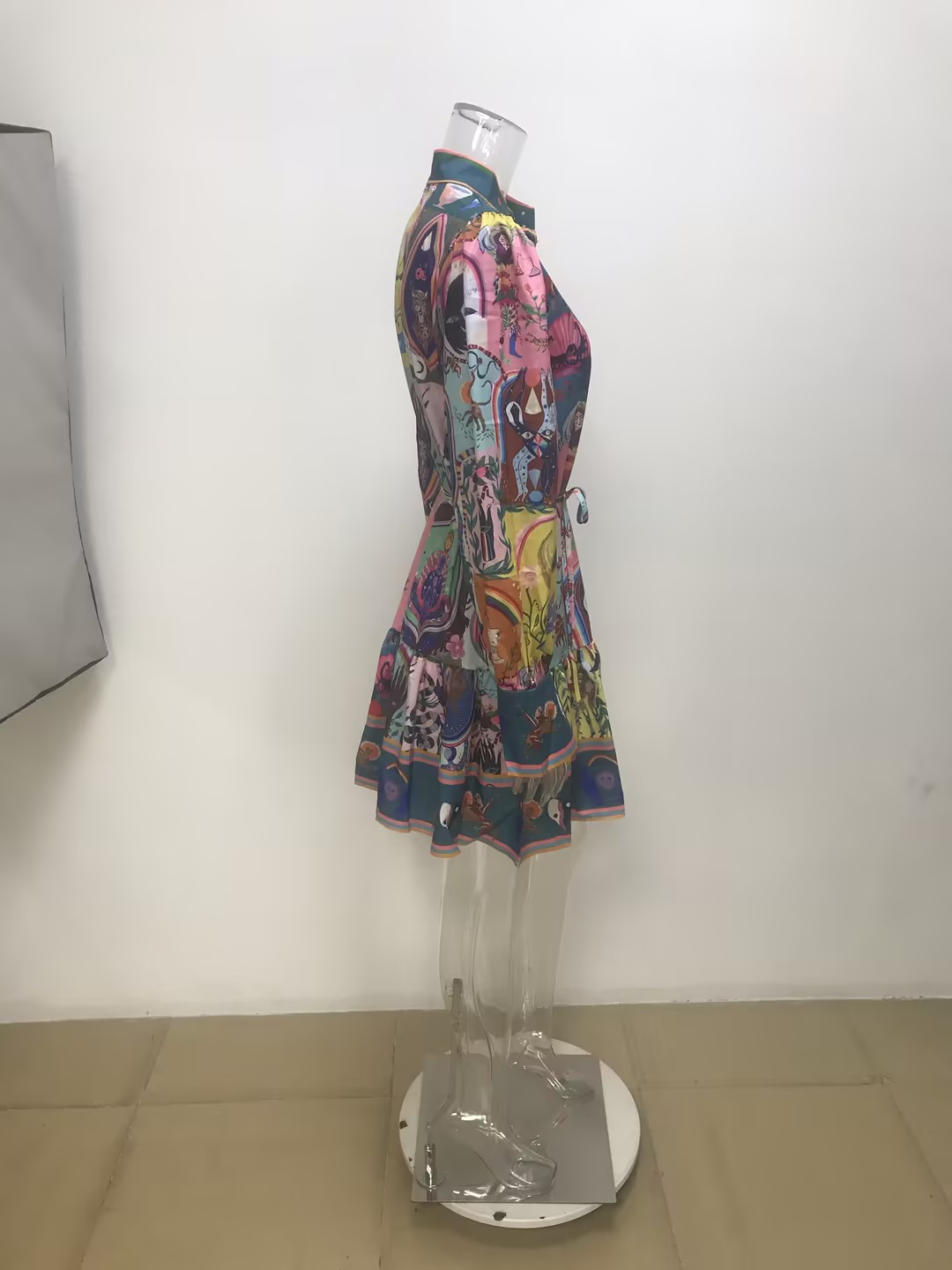 Modieuze dames rokset met bandjes en ruches in painted look_voghion.com