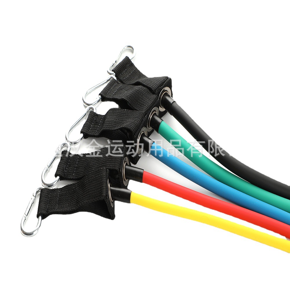 Dispositivo de tensión de 11 piezas cuerda de tensión banda elástica 150 libras 100 libras banda de tensión de látex dispositivo de tensión de fitness de látex