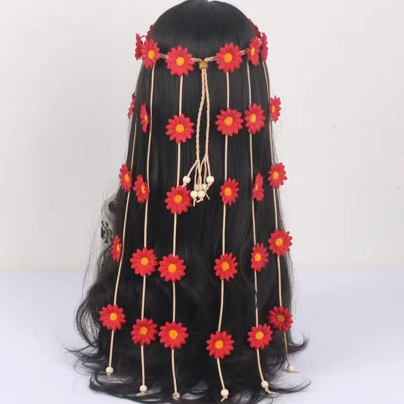 Banda para el cabello tocado guirnalda flor girasol Daisy diadema bohemio Anillo para el cabello Área escénica fabricantes de accesorios para el cabello suministro ahora