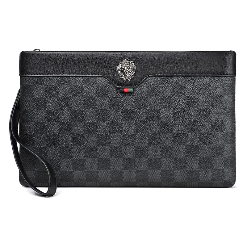 Chuongkaiye New Clutch Bag Men's Genuine Leather Clutch European and American Fashion Hand Bag Business Casual Envelope Bag