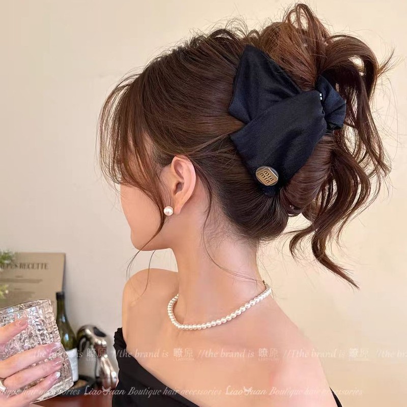 复古气质三角抓夹女法式缎面发量多发夹后脑勺高级感鲨鱼夹子头饰|undefined