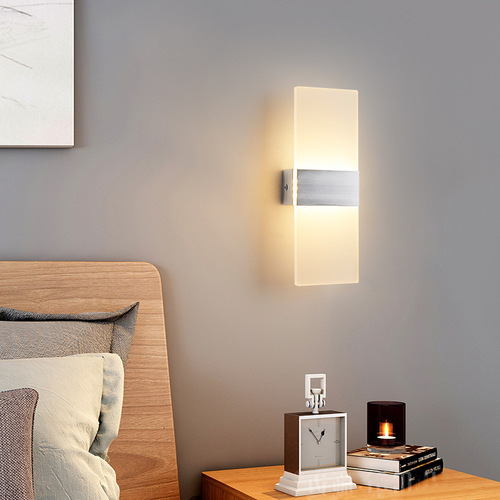Wall lamp bedroom bedside wall lamp Nordic led living room modern minimalist background lamp creative corridor aisle lamp