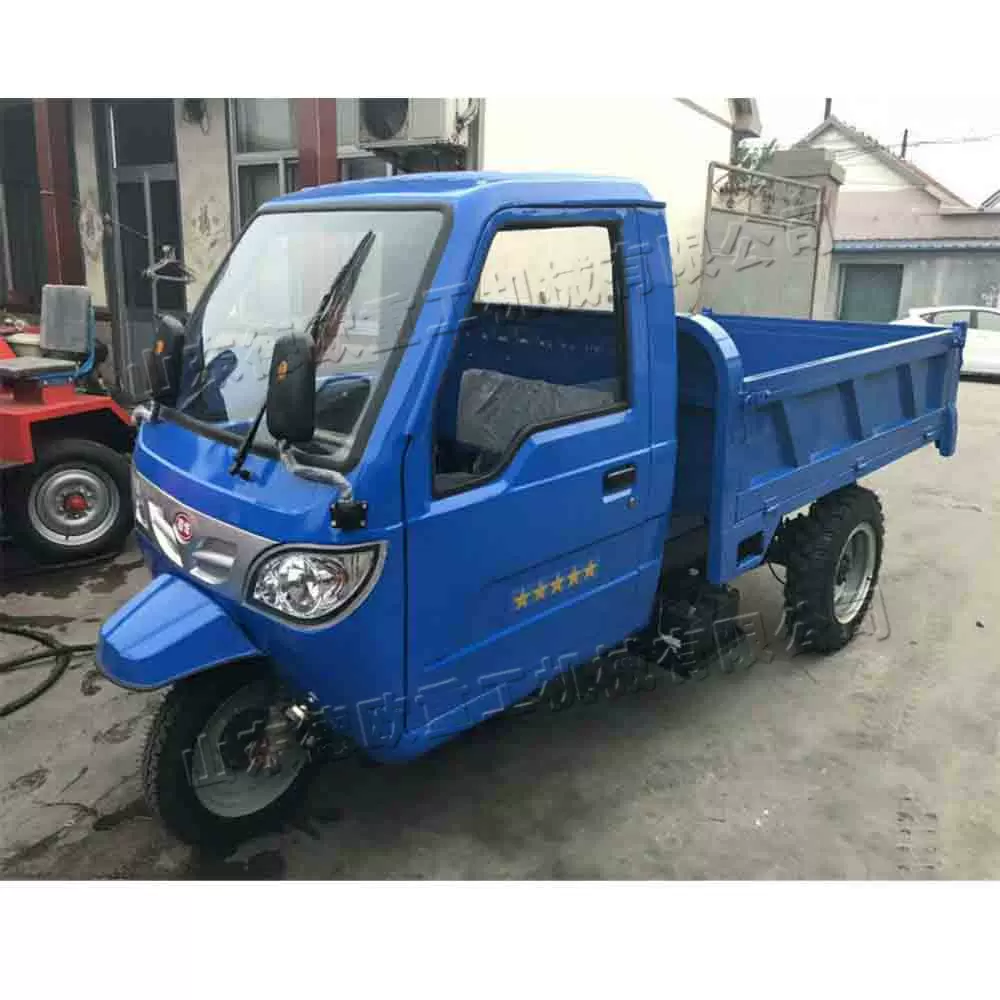 带棚翻斗自卸车 地铁项目用柴油工具车 工程建筑沙土运输三轮车