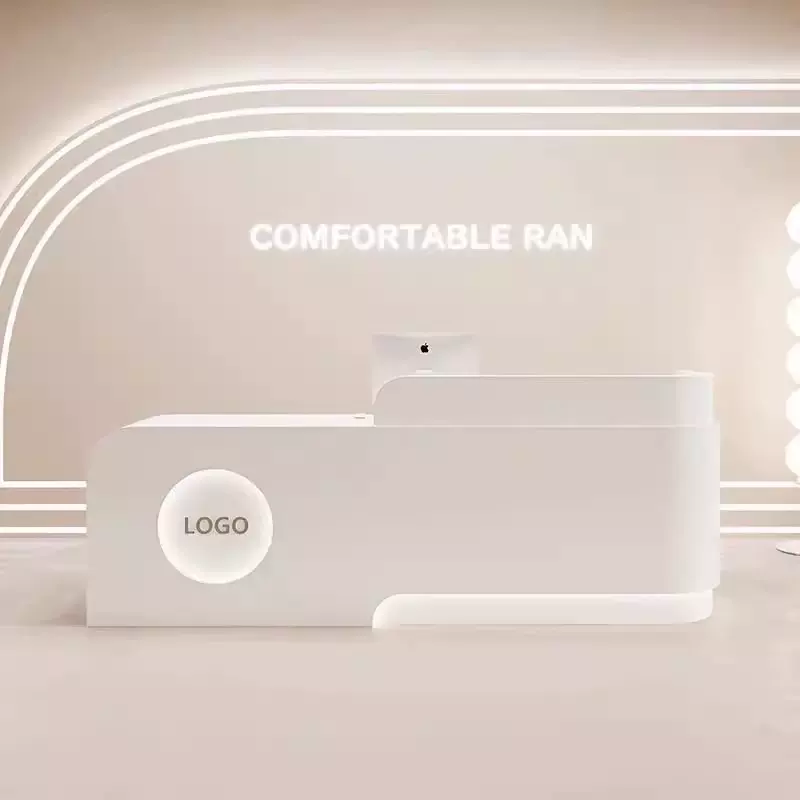 烤漆接待台前台美容院收银台吧台轻奢高级感吧台桌子收银台柜台