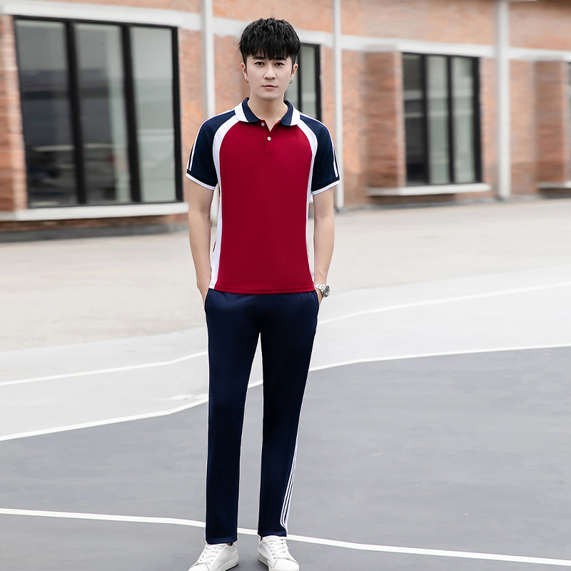 Spring, Autumn and Summer New High School and Primary School Uniforms for Men and Women, College Style Sports Group Uniforms, Long-Sleeved Two-Piece Sets