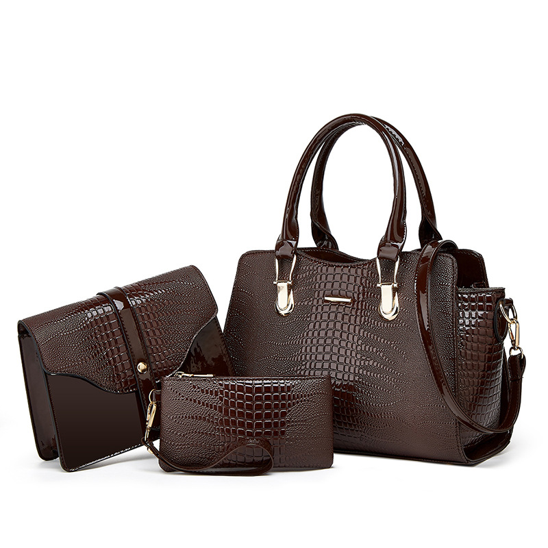 Borsa tote per donna 2024 Nuovo modello lanciato Borsa a tracolla a tracolla di grande capacità di alta qualità Borsa in composito a tre pezzi alla moda_voghion.com