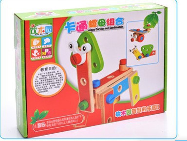 Nuevos niños de madera DIY multifuncional desmontaje tuerca combinación simulación tuerca Herramienta 3 años 5 educación temprana juguetes educativos