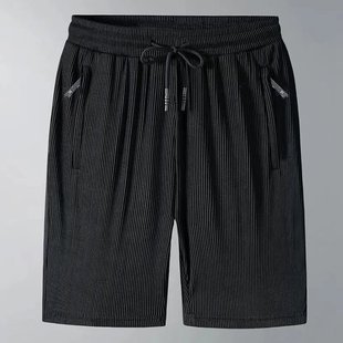 Super plus size Men's Ice Silk Shorts Summer Plus Fat Guy Plus Plus Plus Large Mesh Quick Dry Five-point Pants for Fat Man Extra Large Pants