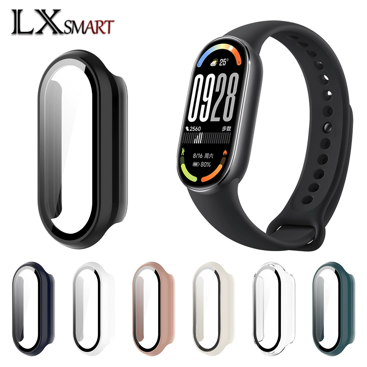 Подходит для Xiaomi 10/9 умный браслет 8/9pro shell xiaomi10 защитный чехол ПК встроенный корпус из закаленной пленки чехол для часов