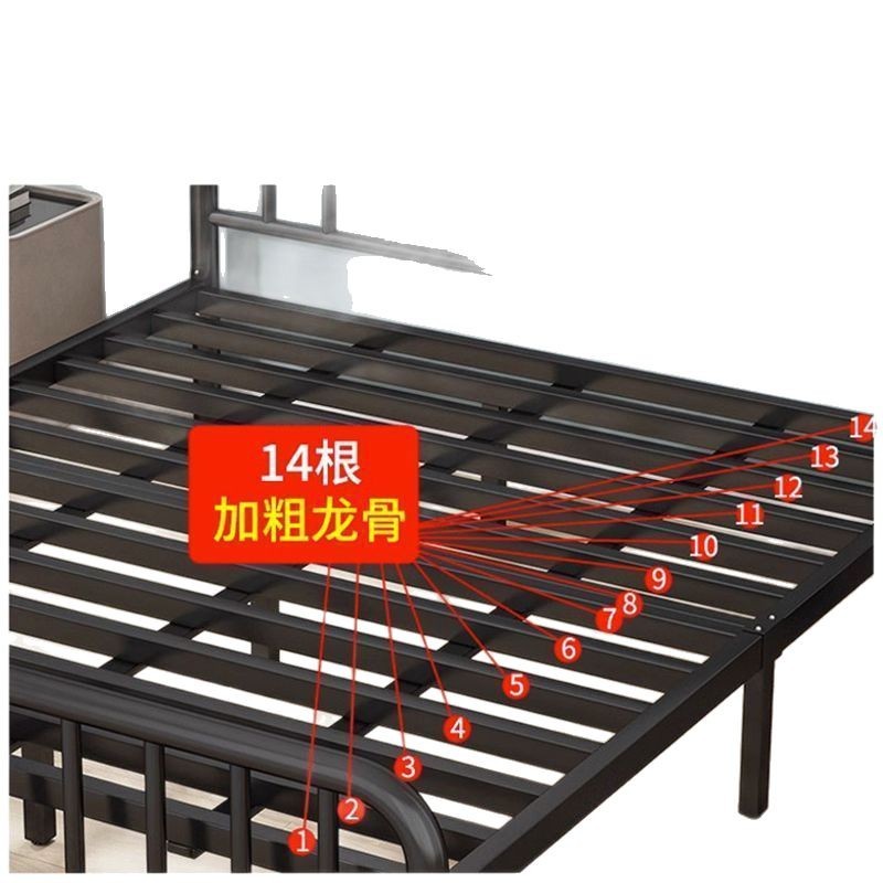 Cama europea de hierro forjado 1.8 cama doble cama familiar alquiler 1m reforzado económico 1.5 cama individual para niños