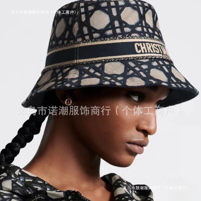 European and American New Fashion D Brand Vintage Fisherman Hat for Women Trendy Versatile Face-Slimming Small Hat Bucket Hat Sun Protection Sunshade Hat