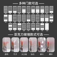 PVC折叠门燃气验收免打孔临时开放式厨房推拉门商铺隔断厕所门