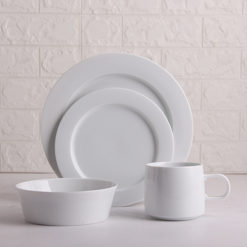 Hotel cocina brillante blanco vajilla traje Hotel cocina porcelana servir platos