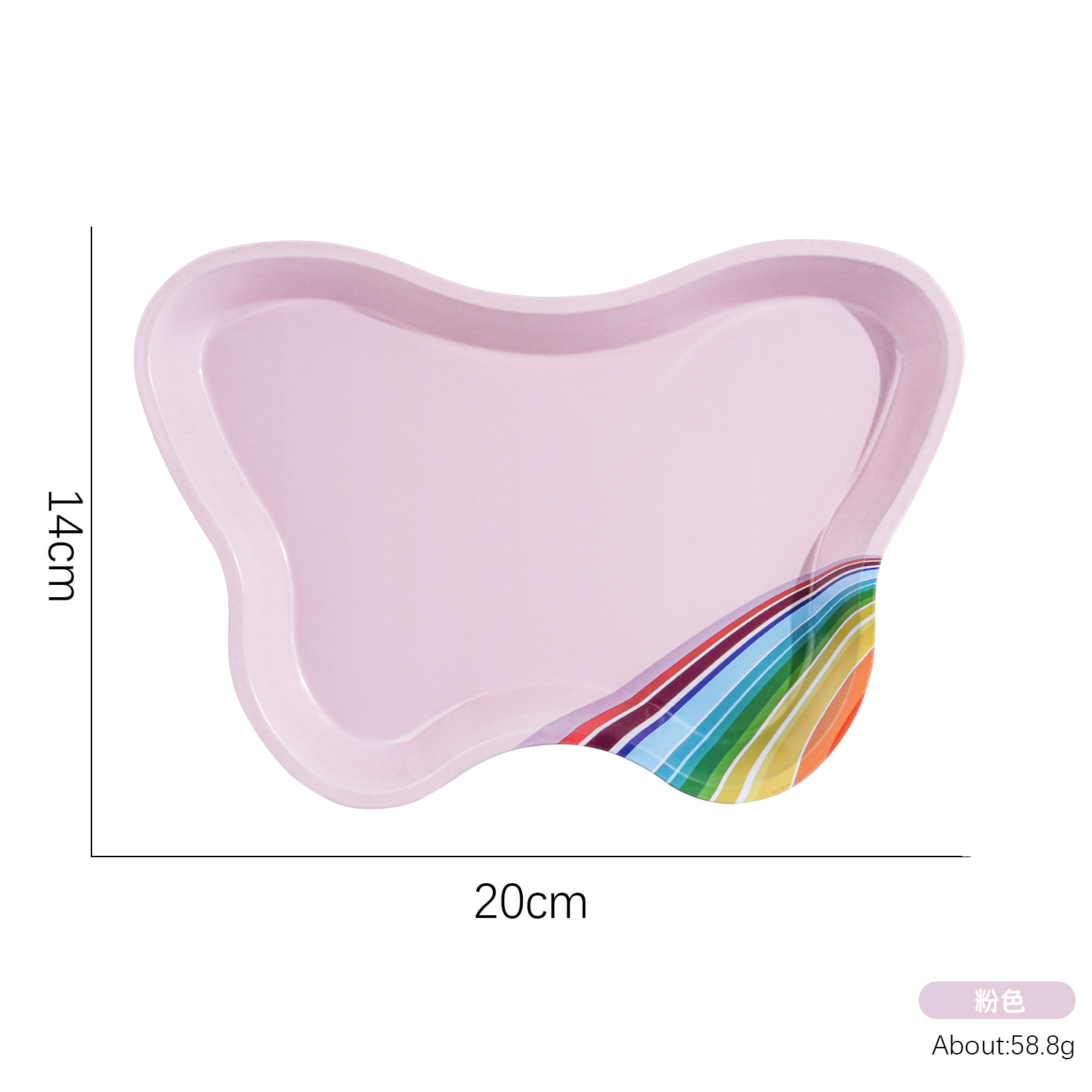 Manicura nueva joyería de acero inoxidable bandeja de fondo plano joyería bandeja de almacenamiento multiusos bandeja bandeja de mariposa al por mayor