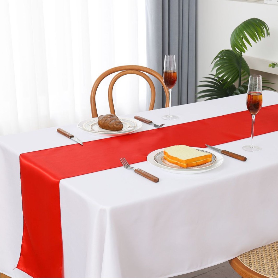 Banderas de mesa de satén de seda al por mayor