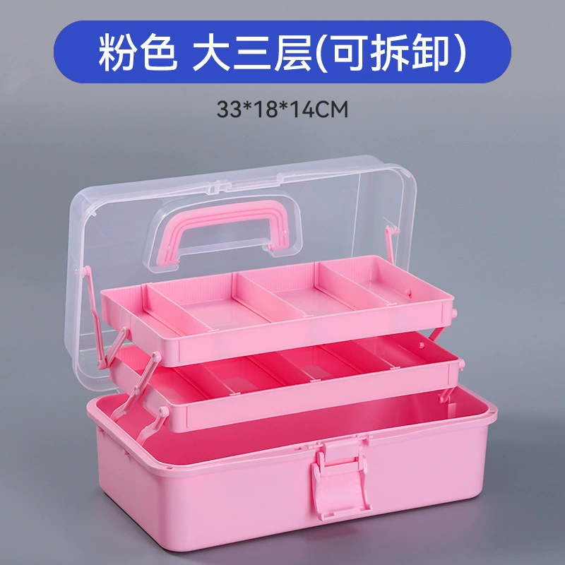 Plastic handheld big art storage box for manicure