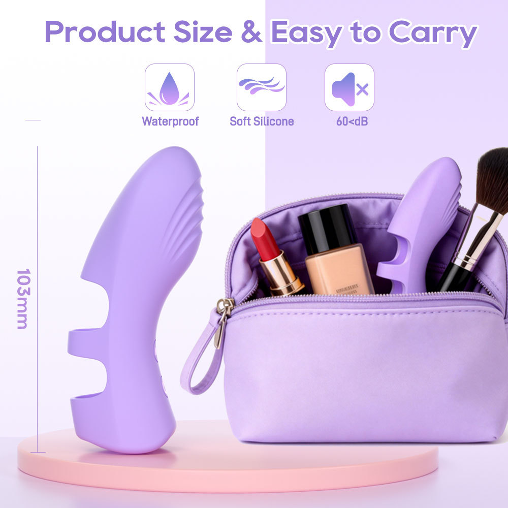 Star Shine Silikon-Vibrator mit 10 Frequenzen, Flirt- und Massagefunktion für Paare, Fingerhülle (Großhandel)_voghion.com