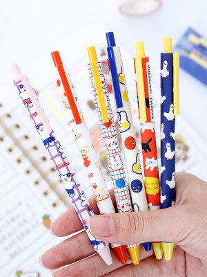 lovely Roller ball pen Hearts Korean Edition personality student originality Push solar system ins Set pen