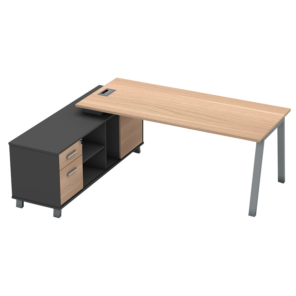 Mesa de gerente de supervisión, mesa de clase grande en forma de L, mesa de oficina individual, combinación simple y ligera, mesa de jefe, mesa de computadora de oficina.