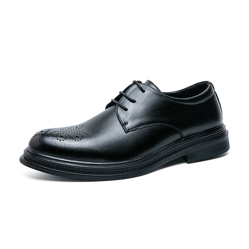 Comercio exterior Gran Inglés Bloc zapatos de hombre primavera y otoño 2024 zapatos de cuero casuales de negocios zapatos de boda de hombre