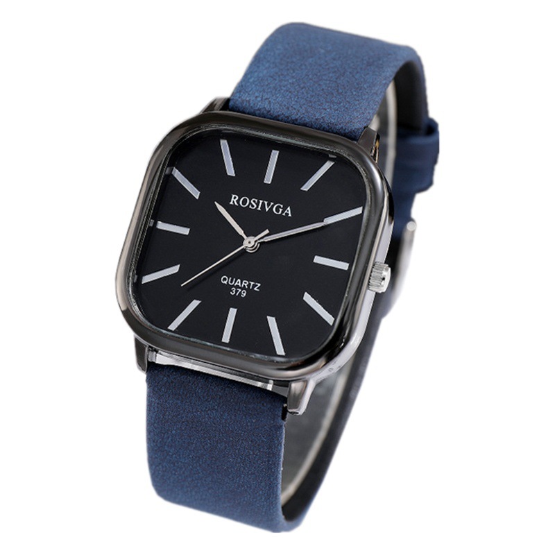 22 nuevo estilo estudiante hombres y mujeres reloj cinturón estilo coreano simple elegante estilo ins simple cuadrado reloj de cuarzo