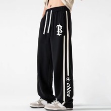 韩版潮流直筒休闲男裤运动裤宽松胖子显瘦春夏款百搭青少年裤子男