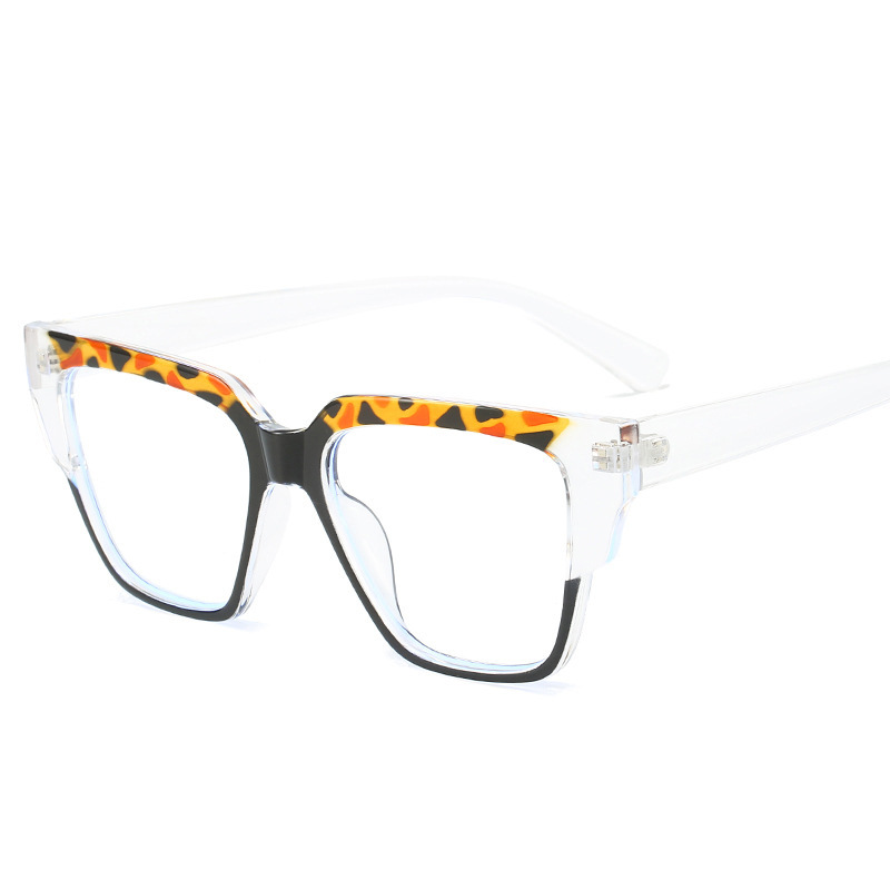 Cuadrados tr90 gafas marco transfronterizo personalizado Internet celebridad contraste color liso gafas calle tiro ordenador gafas marco para las mujeres