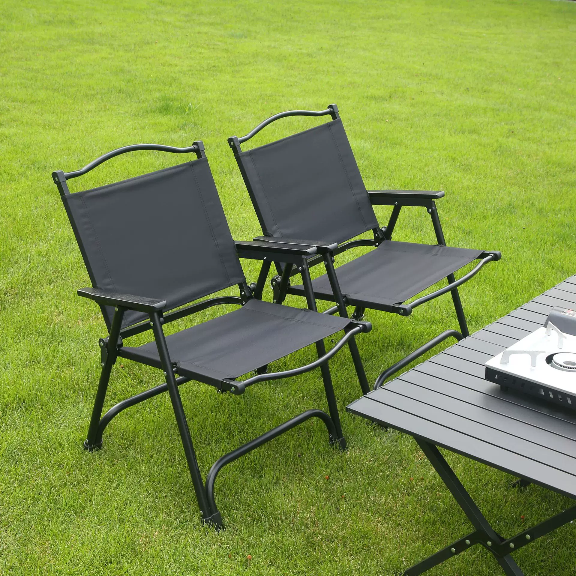 户外露营椅子便捷式加厚钢管野营折叠椅钓鱼沙滩椅庭院休闲靠背椅