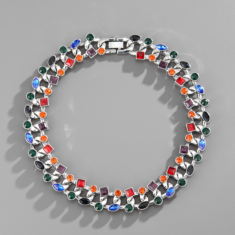 Fashion Geometric Alloy Inlay Rhinestones Unisex Necklace 1 Piece