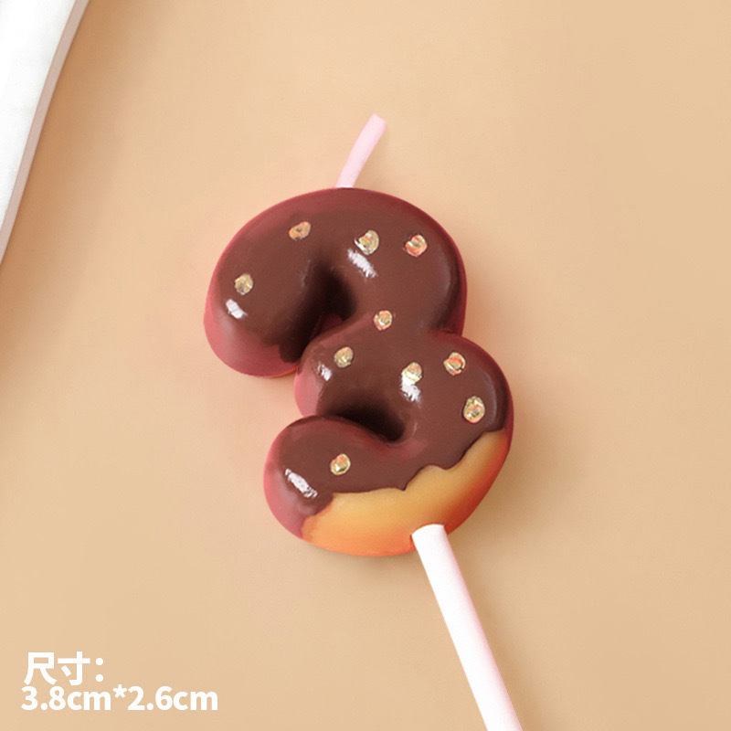 Mayorista retro dibujos animados de chocolate de dos colores molde de galletas de ducha 0 - 9 velas digitales tarta de cumpleaños
