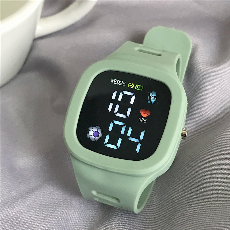 New led outdoor sports touch screen electronic watch primary school children only look at the time boys girls boys and girls