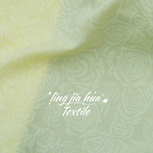 新款四面弹提花布料大玫瑰时尚男女面料春夏柔软日韩色织提花布料