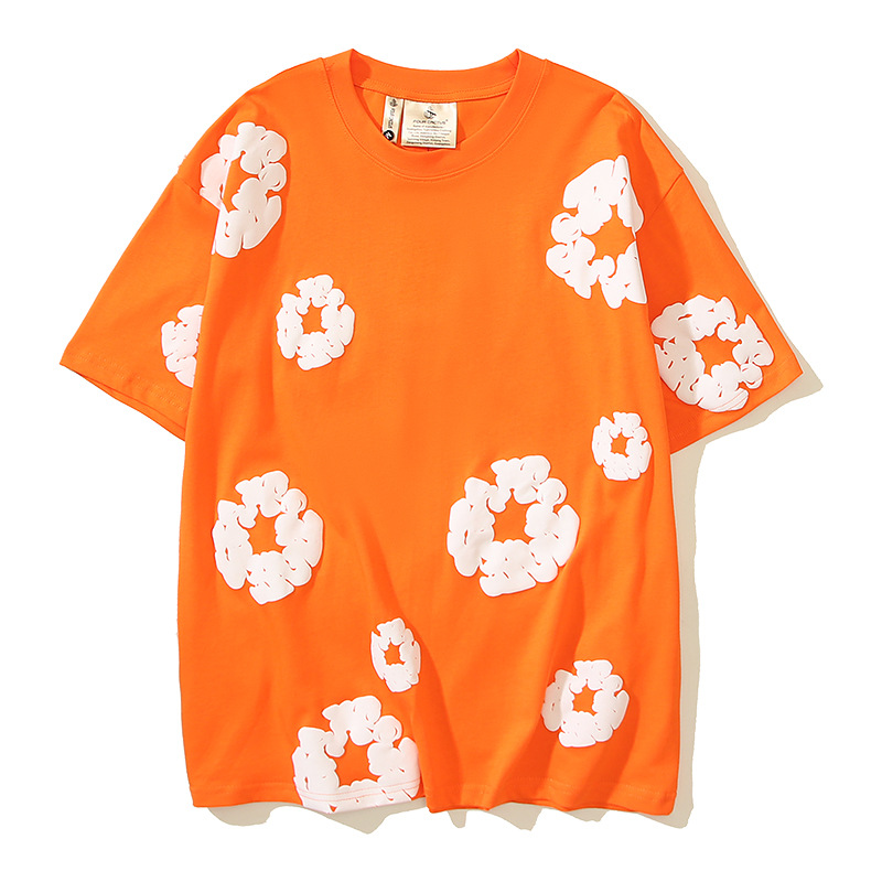 American High Street tridimensional espuma algodón impreso bordado Estilo Vintage hip hop hombres y mujeres micro cuerno pantalones de chándal