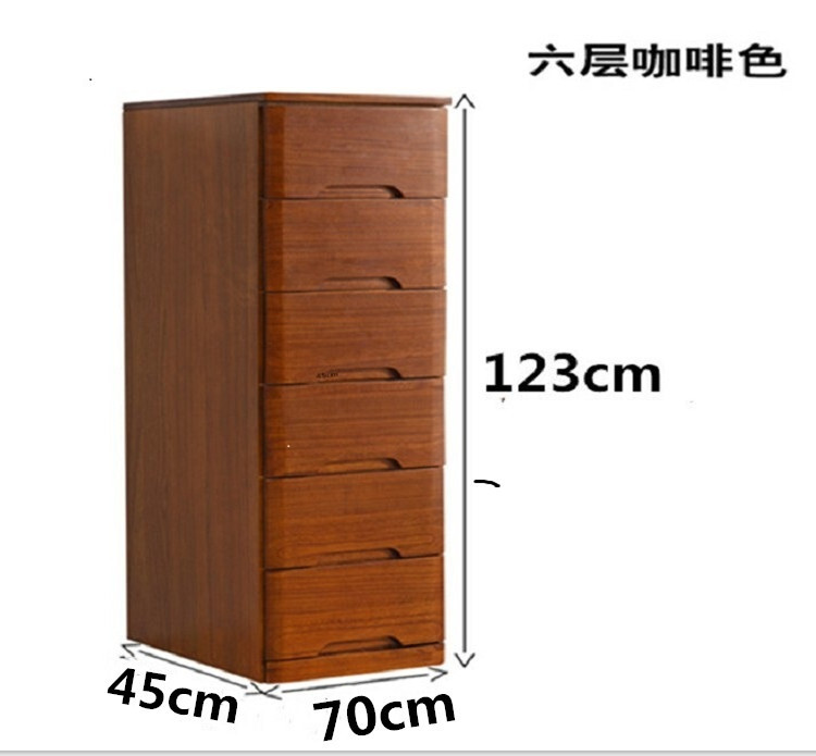 全实木五斗小衣柜客厅多层角落收纳储物柜60/70宽加大抽屉置物|undefined