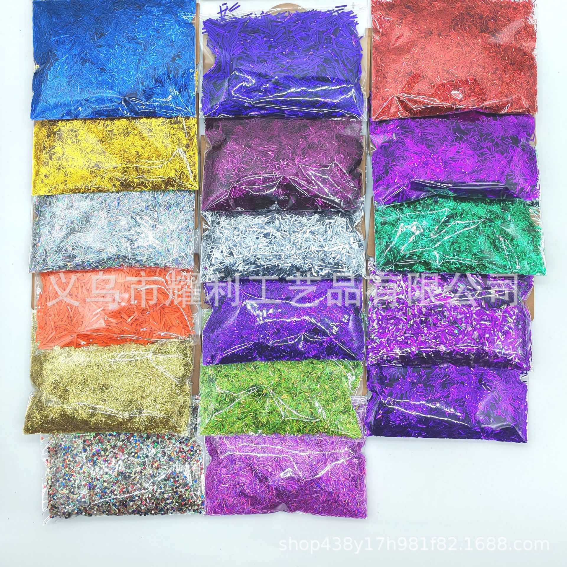 Polvo de cebolla láser de pierna larga pelo de forma especial sequinilla de manicura goteo DIY largo relleno decorativo pet reflectante transfronterizo image 3