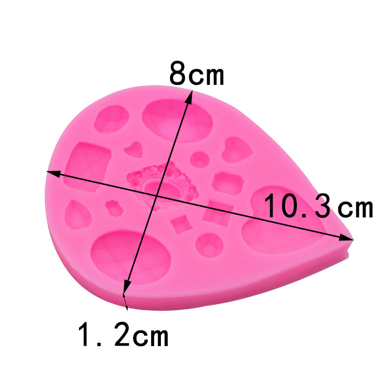 Joyería diamante molde de silicona epoxi arcilla cerámica suave molde de silicona teléfono móvil Shell collar Decoración