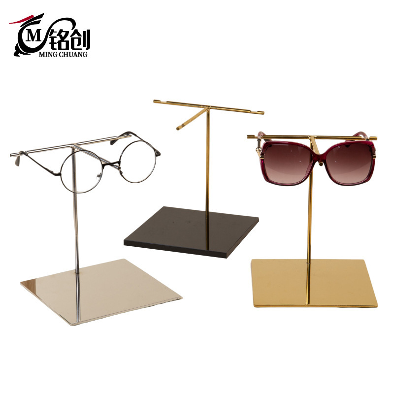 Anti-oxidation stainless steel glasses shelf display rack desktop sunglasses storage rack glasses cabinet sample display props