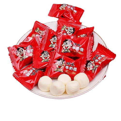 Wangwang Wangzai Milk Candy Wholesale Mixed Flavor Candy Wedding Celebration Gift 500g Bulk Snack Wedding Happiness Candy
