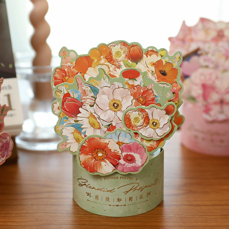 Трехмерная поздравительная открытка для букета ко Дню богини, рукописная открытка на день рождения