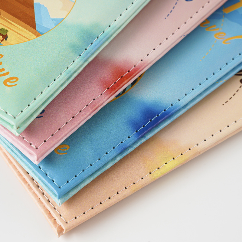 Unisex Gender Unisex Classic Style Landscape Pu Leather Passport Holders
