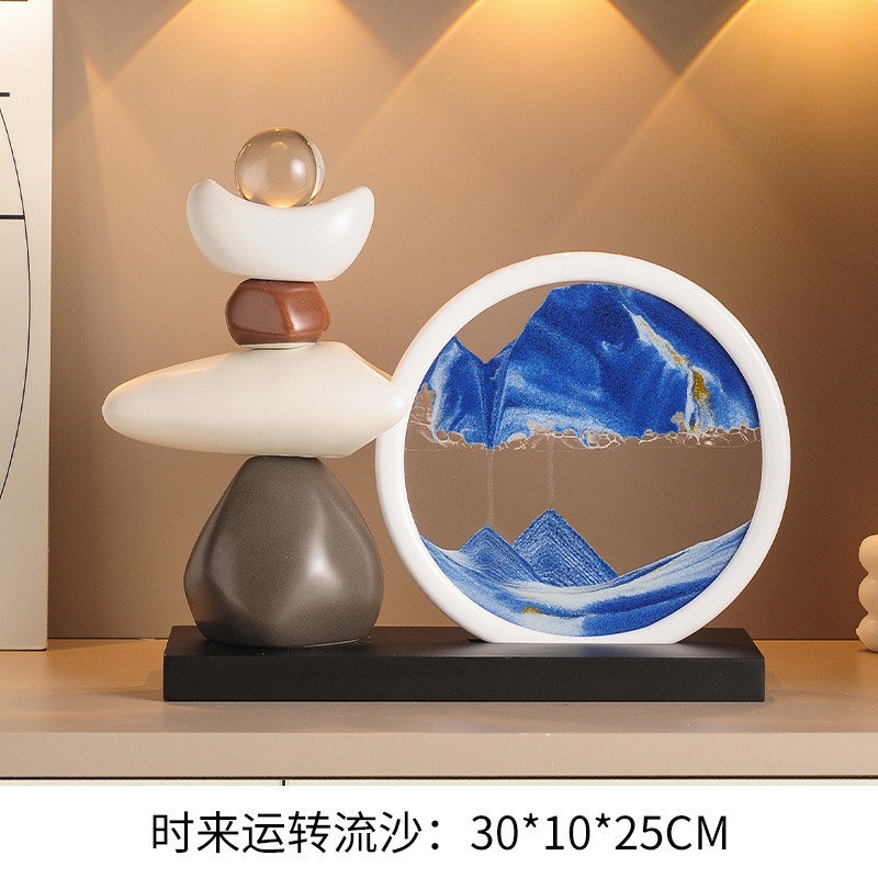 돌이 움직이는 유사판(녹색 구름이 곧장 올라간다)