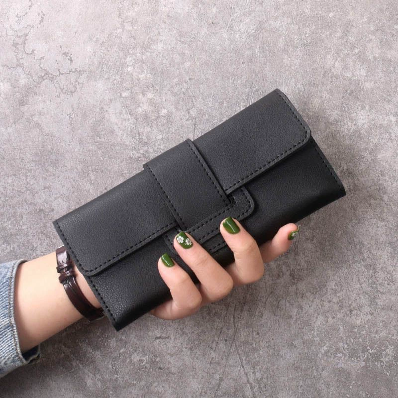 Длинный кошелек, универсальная полиуретановая модная маленькая clutch-сумочка, коллекция 2022, корейский стиль